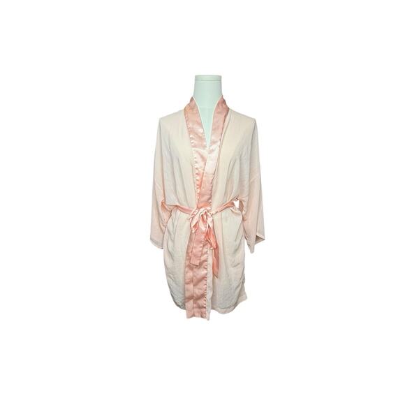 Vintage Victoria’s Secret Gold Label Blush Pink Satin trim Robe coquette bride - Picture 6 of 6